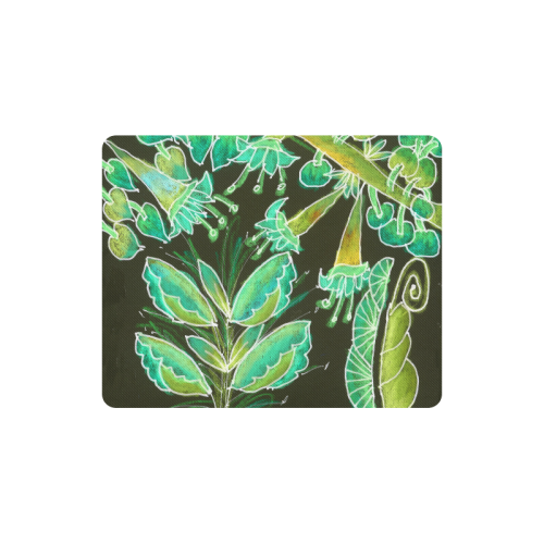 Irish Garden, Lime Green Flowers Dance in Joy Rectangle Mousepad