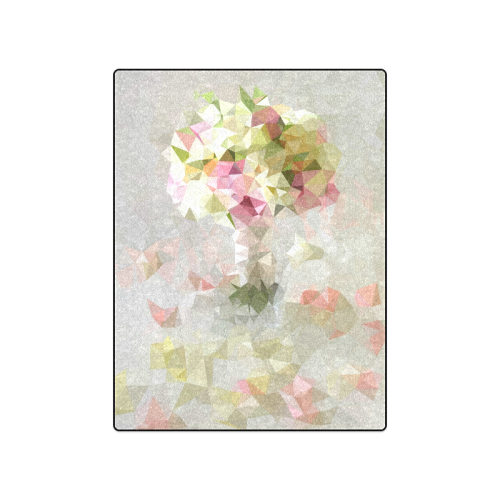 Low Poly Pastel Flower Blanket 50"x60"