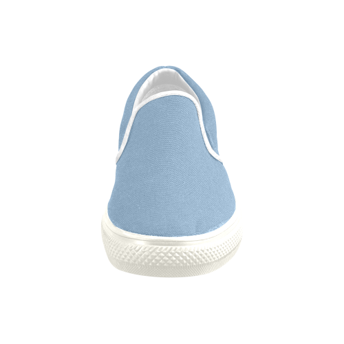 Dusk Blue Men's Slip-on Canvas Shoes (Model 019)