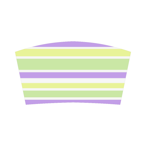 Yellow Green Purple Stripes Pattern Bandeau Top
