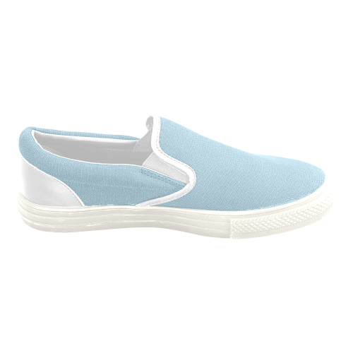 Aquamarine Men's Slip-on Canvas Shoes (Model 019)