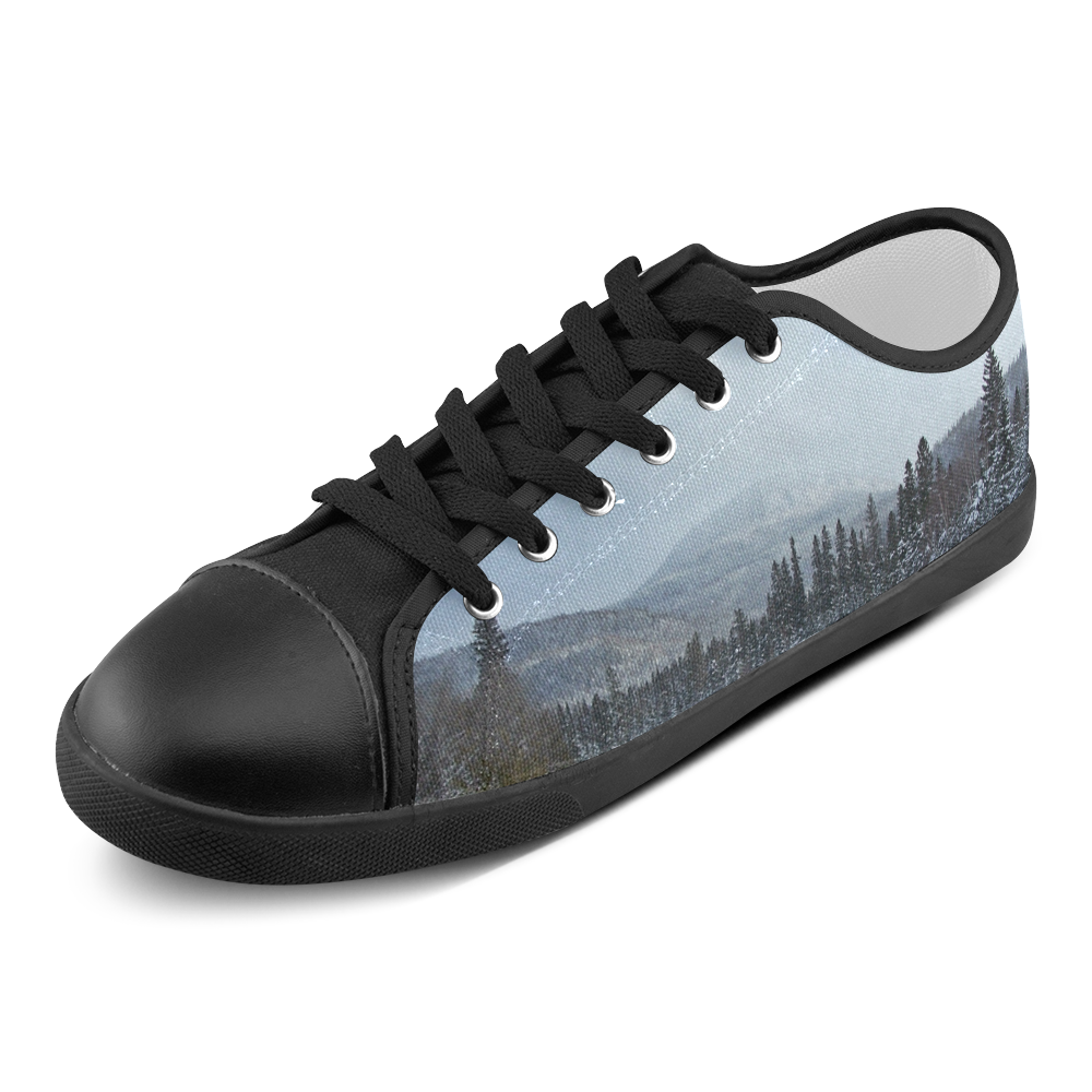 Winter Wonderland Men's Canvas Shoes (Model 016)