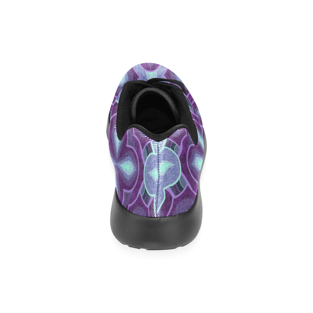 Purple blue pattern Men’s Running Shoes (Model 020)