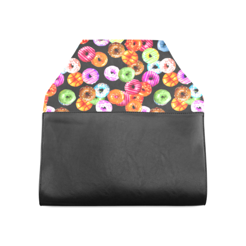 Colorful Yummy DONUTS pattern Clutch Bag (Model 1630)