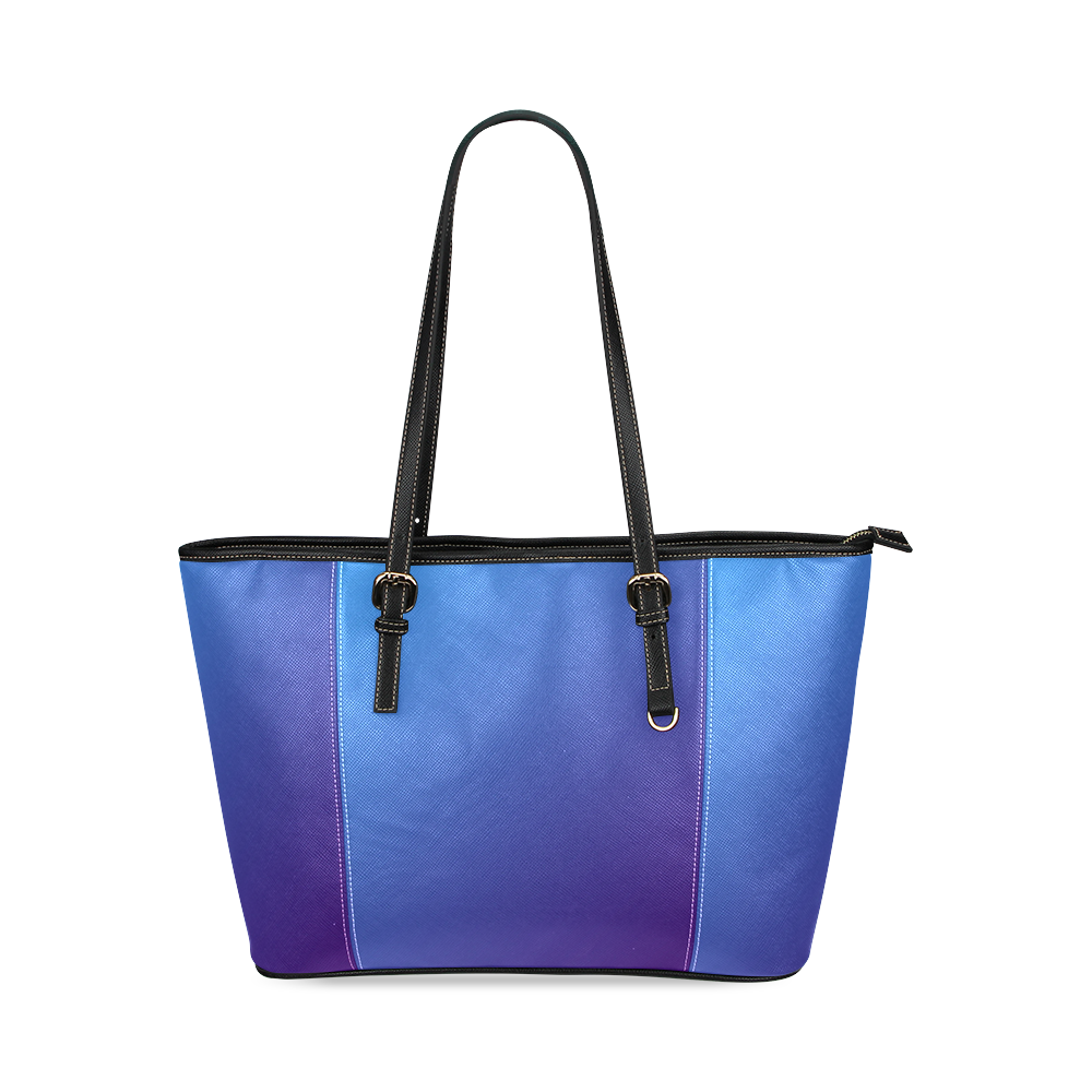 Blue Blush Leather Tote Bag/Large (Model 1640)