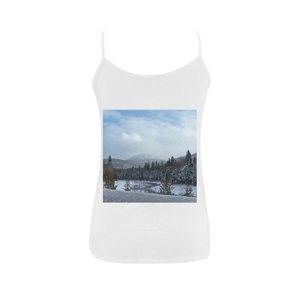 Winter Wonderland Women's Spaghetti Top (USA Size) (Model T34)