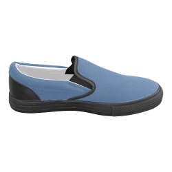 Bright Cobalt Men's Slip-on Canvas Shoes (Model 019)