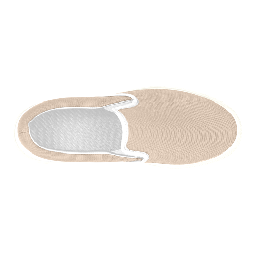 Toasted Almond Men's Slip-on Canvas Shoes (Model 019)