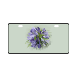 Purple Flower License Plate