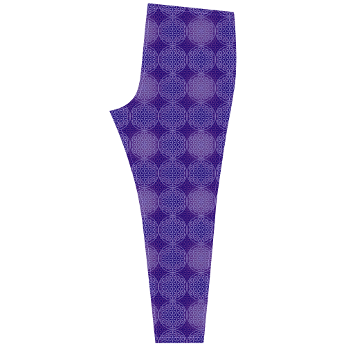 FLOWER OF LIFE stamp pattern purple violet Cassandra Women's Leggings (Model L01)