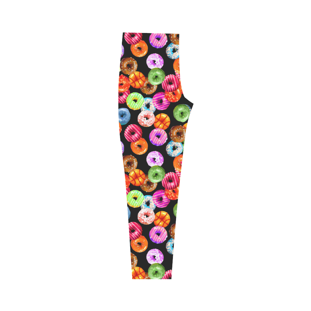 Colorful Yummy DONUTS pattern Capri Legging (Model L02)