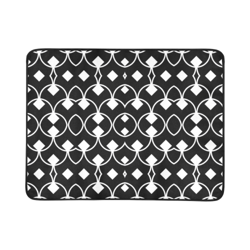 black and white Pattern 4416 Beach Mat 78"x 60"