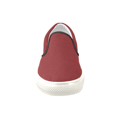 Ombre Red Sands Women's Unusual Slip-on Canvas Shoes (Model 019)