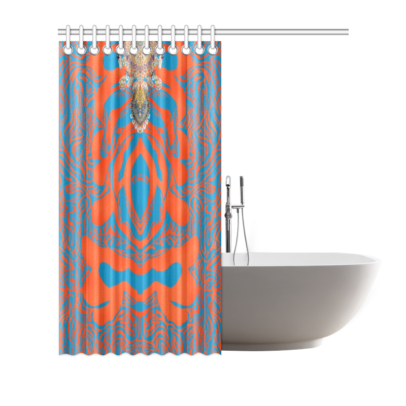 orange Shower Curtain 66"x72"