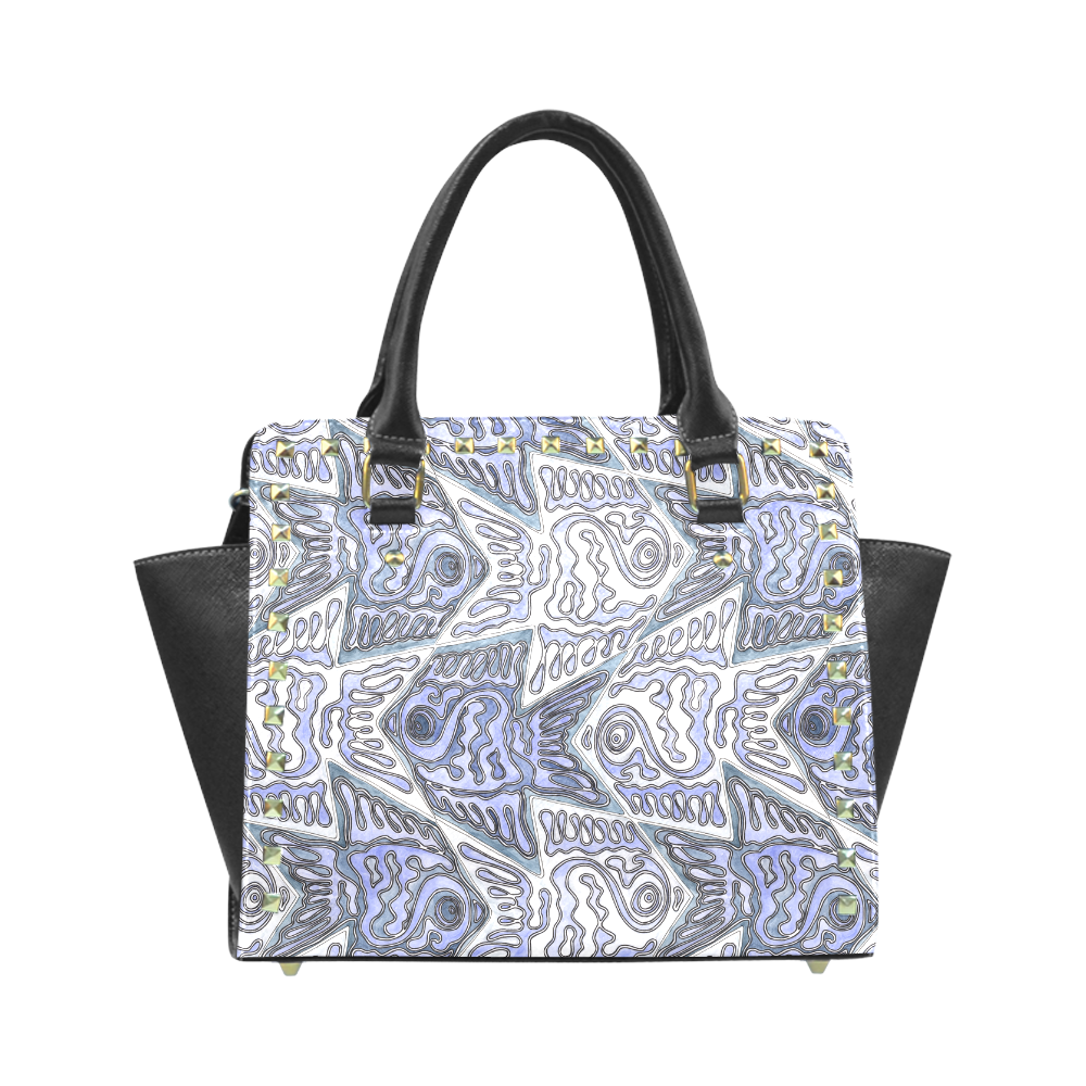 Fish Tessellation Rivet Shoulder Handbag (Model 1645)
