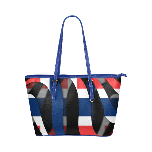 The Flag of Norway Leather Tote Bag/Large (Model 1651)