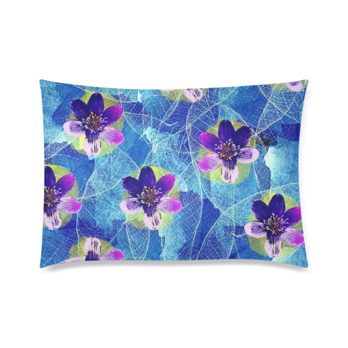 Purple Flowers Custom Zippered Pillow Case 20"x30" (one side)