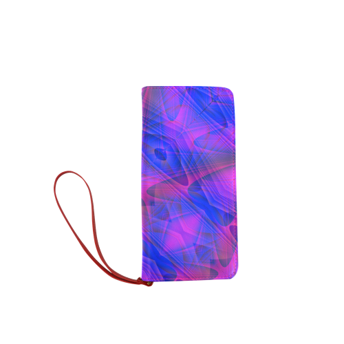Blue and Purple Abstract Women's Clutch Wallet (Model 1637)