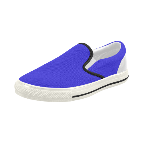 Blessed Mother Blue Women's Slip-on Canvas Shoes (Model 019)