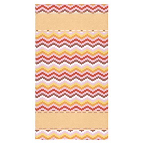 Pineapple Yellow Ribbon Red Yellow Chevron Zig Zag Bath Towel 30"x56"