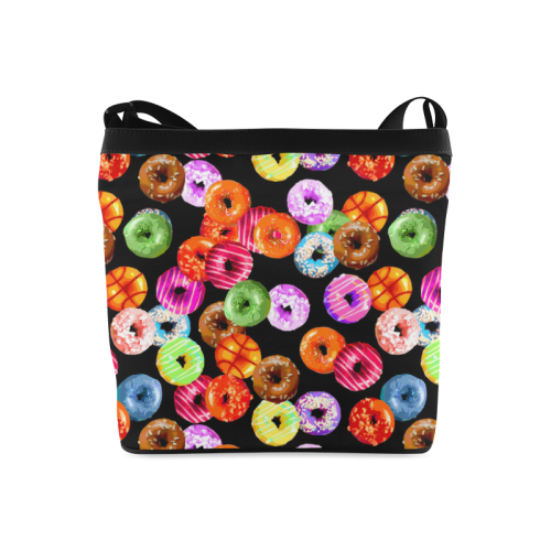 Colorful Yummy DONUTS pattern Crossbody Bags (Model 1613)
