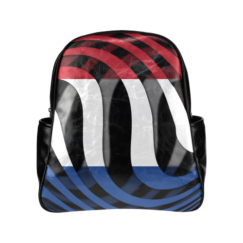The Flag of Netherlands Multi-Pockets Backpack (Model 1636)