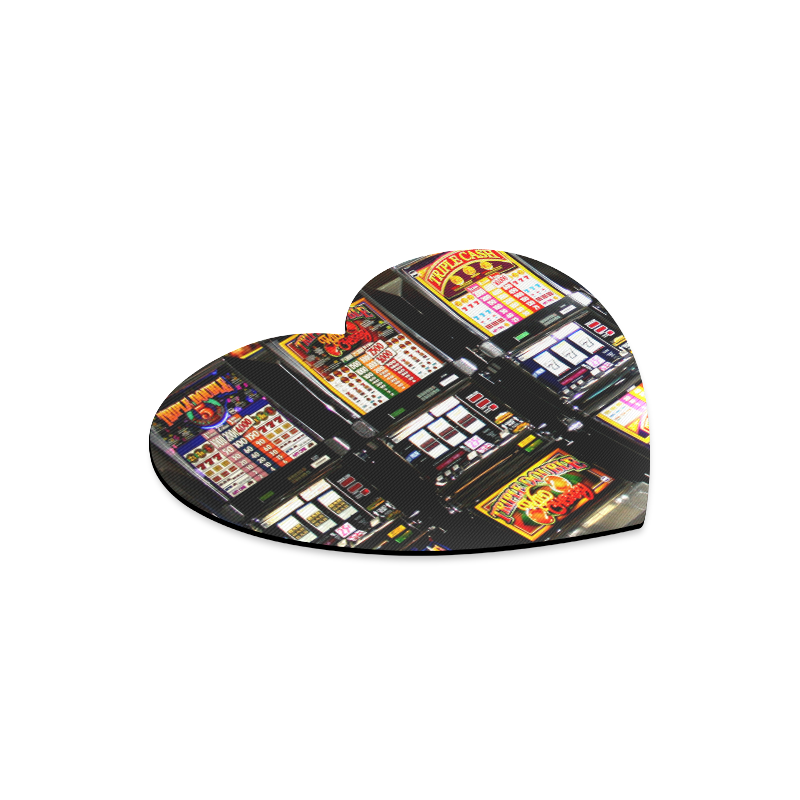 Lucky Slot Machines - Dream Machines Heart-shaped Mousepad