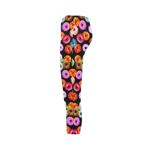 Colorful Yummy DONUTS pattern Capri Legging (Model L02)