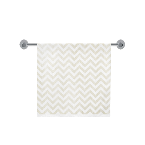 HIPSTER zigzag chevron pattern white Bath Towel 30"x56"