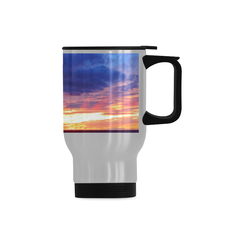 Evening's Face Travel Mug (Silver) (14 Oz)