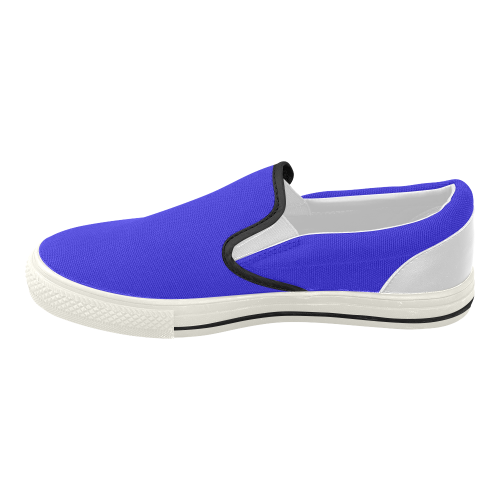 Blessed Mother Blue Women's Slip-on Canvas Shoes (Model 019)