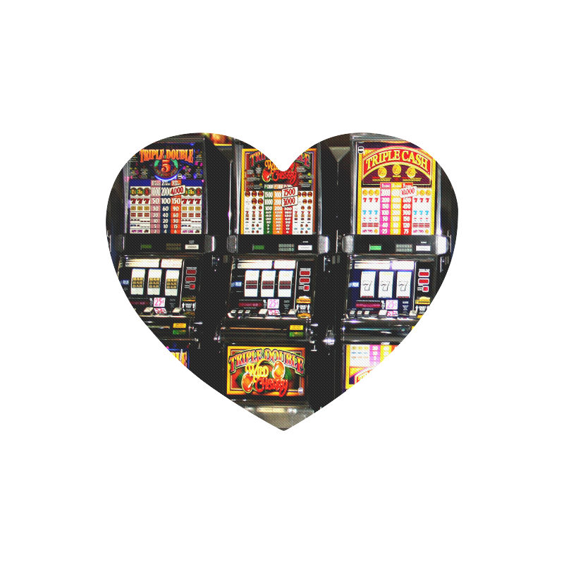 Lucky Slot Machines - Dream Machines Heart-shaped Mousepad