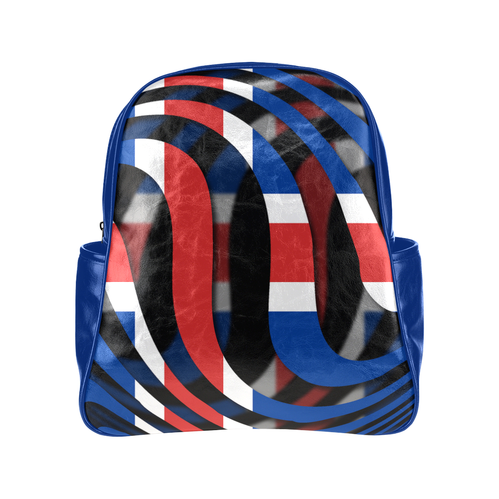 The Flag of Iceland Multi-Pockets Backpack (Model 1636)