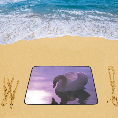 Swan20160301 Beach Mat 78"x 60"