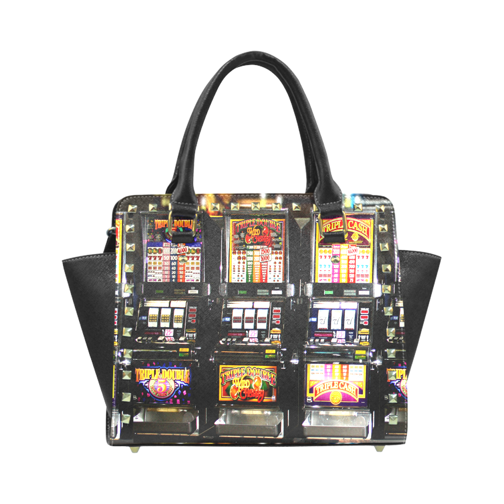 Lucky Slot Machines - Dream Machines Rivet Shoulder Handbag (Model 1645)
