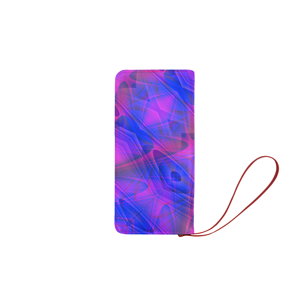 Blue and Purple Abstract Women's Clutch Wallet (Model 1637)