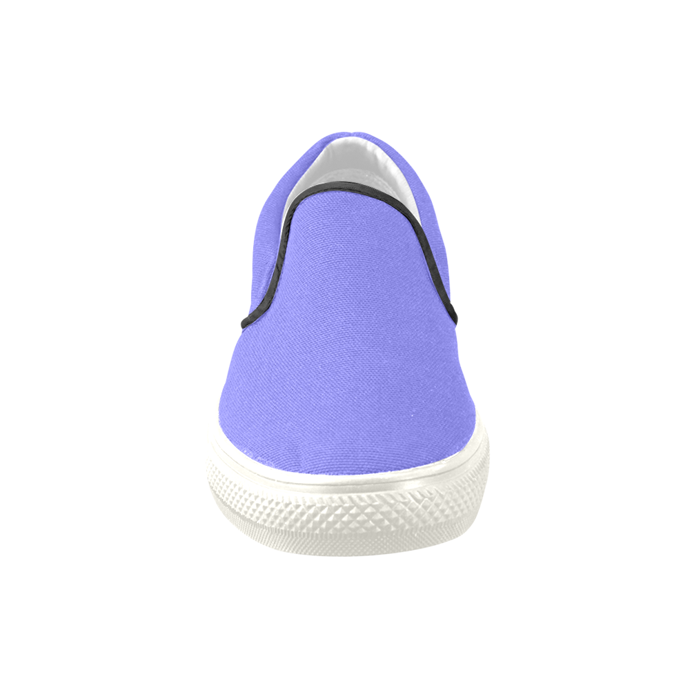 Periwinkle Perkiness Men's Unusual Slip-on Canvas Shoes (Model 019)