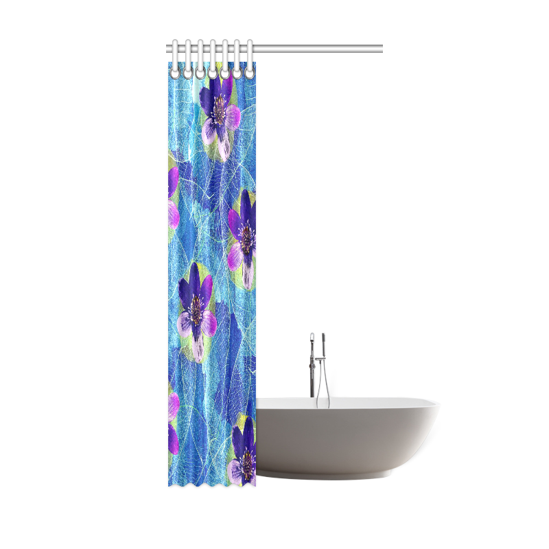 Purple Flowers Shower Curtain 36"x72"