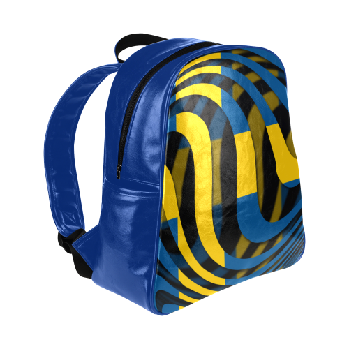 The Flag of Sweden Multi-Pockets Backpack (Model 1636)