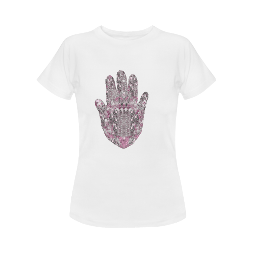 hamsa bijoux 4 pink Women's Classic T-Shirt (Model T17）
