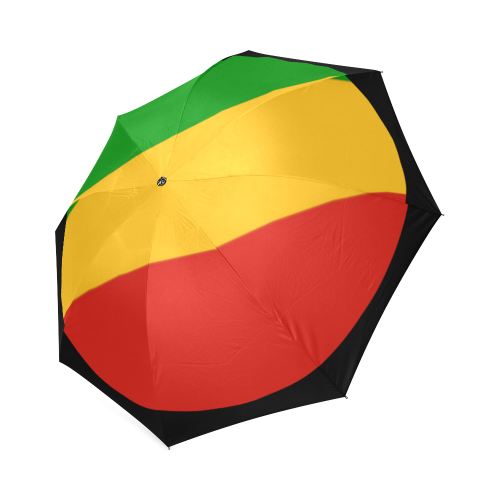 Rastafari Flag Colored Stripes Foldable Umbrella (Model U01)