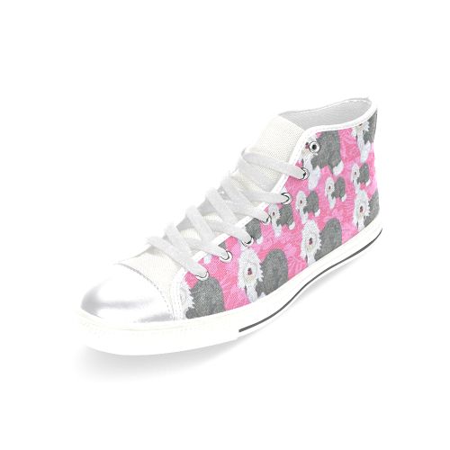 Majestic-pink Women's Classic High Top Canvas Shoes (Model 017)