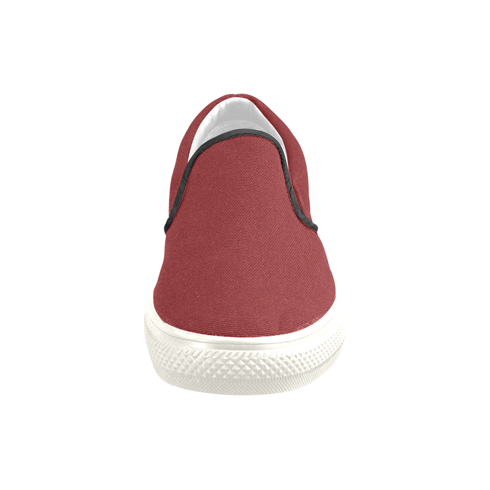 Ombre Red Sands Women's Unusual Slip-on Canvas Shoes (Model 019)