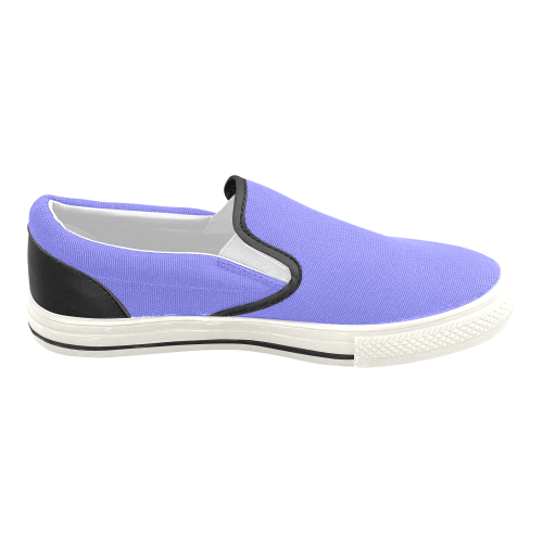Periwinkle Perkiness Men's Unusual Slip-on Canvas Shoes (Model 019)