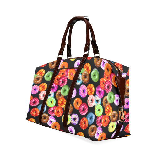 Colorful Yummy DONUTS pattern Classic Travel Bag (Model 1643)