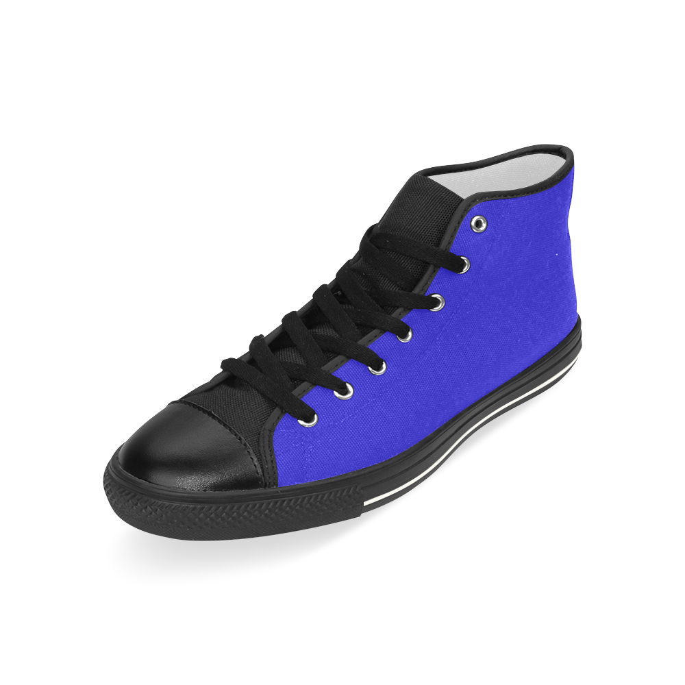 Blessed Mother Blue Men’s Classic High Top Canvas Shoes (Model 017)