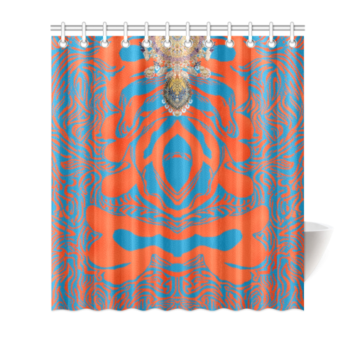 orange Shower Curtain 66"x72"