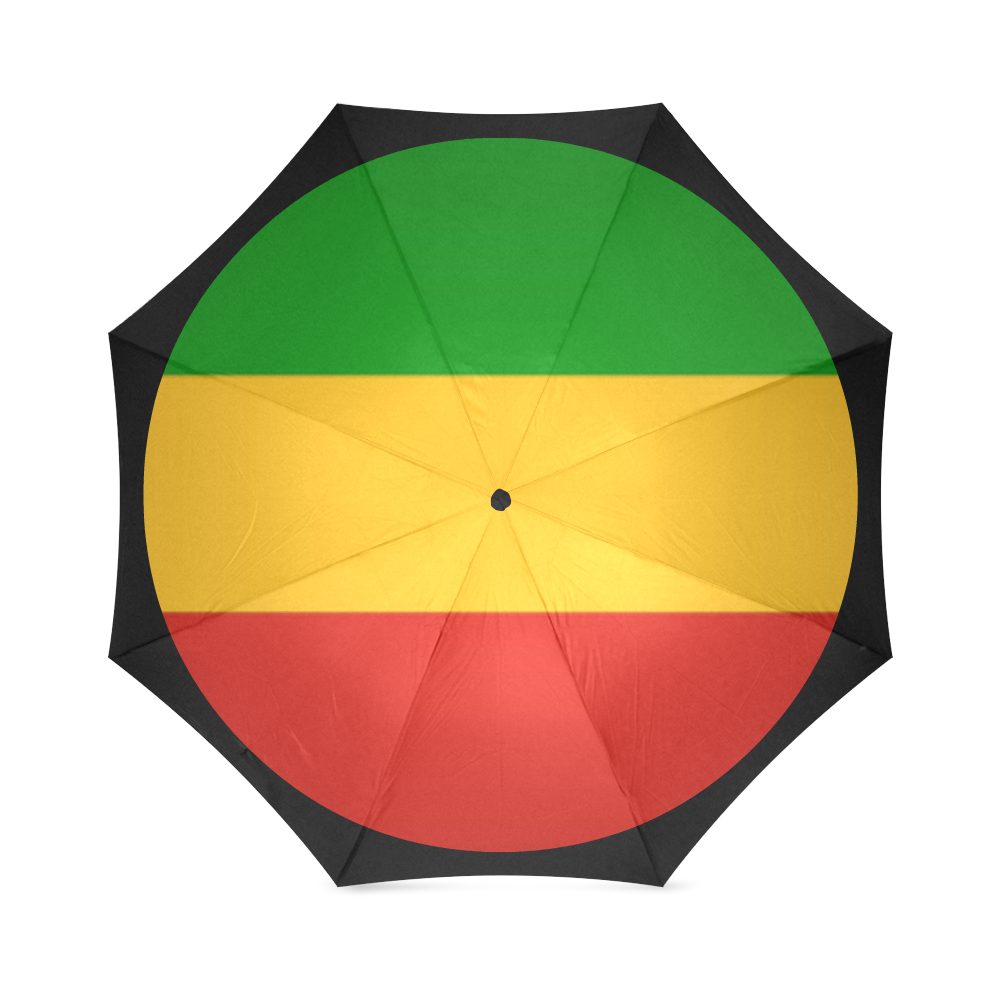 Rastafari Flag Colored Stripes Foldable Umbrella (Model U01)
