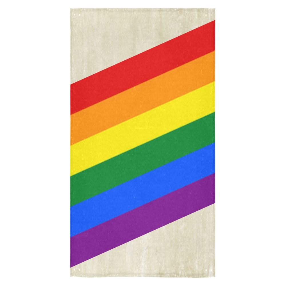 Gay Pride Rainbow Flag Stripes Bath Towel 30"x56"