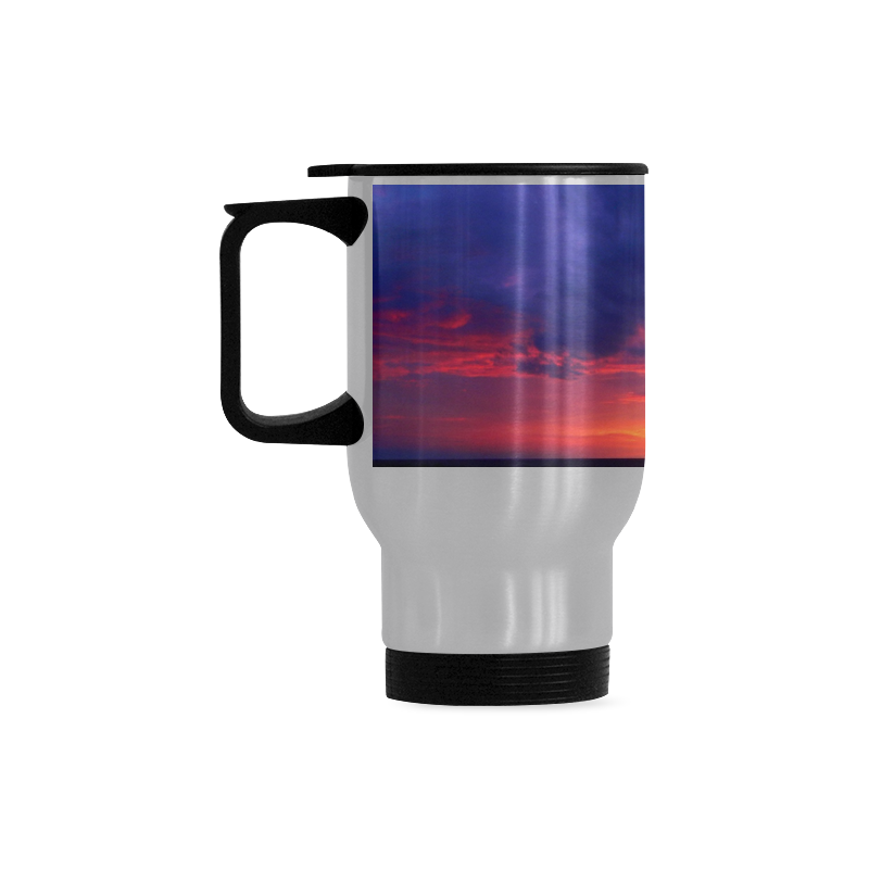 Evening's Face Travel Mug (Silver) (14 Oz)